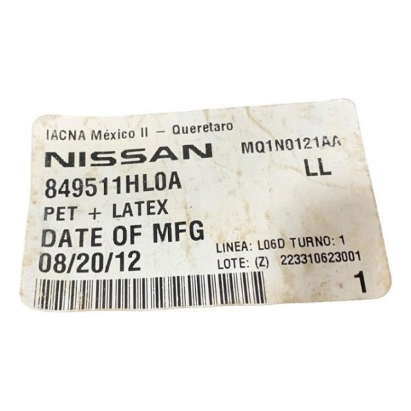 Forro Lateral Esquerdo Porta Malas Nissan March 1.6 2013