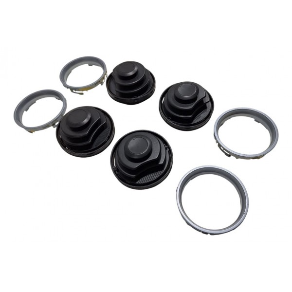 Kit Moldura Prata Difusor Saída De Ar Gol Parati G4 G5