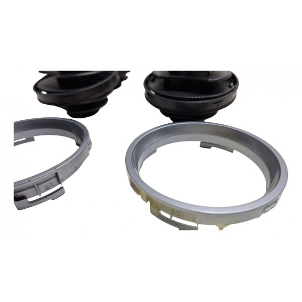 Kit Moldura Prata Difusor Saída De Ar Gol Parati G4 G5