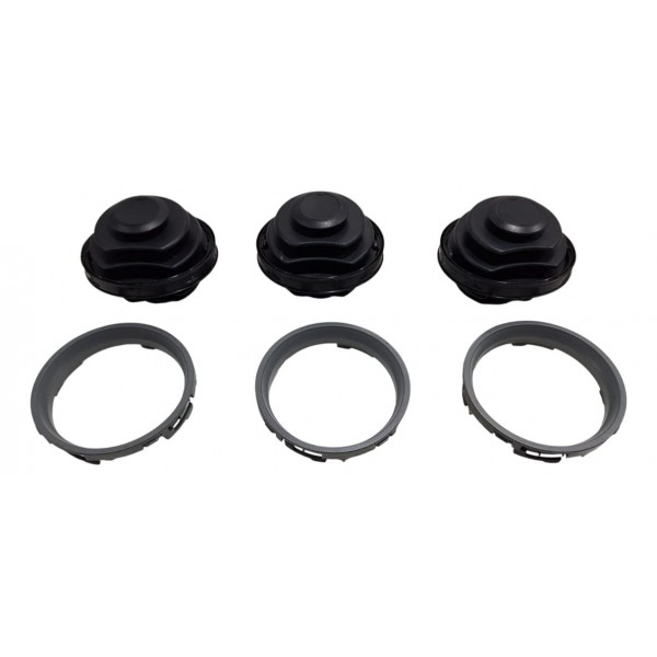 Kit 3 Difusor Ar Moldura Cinza Vw Gol Saveiro G4 2006-09