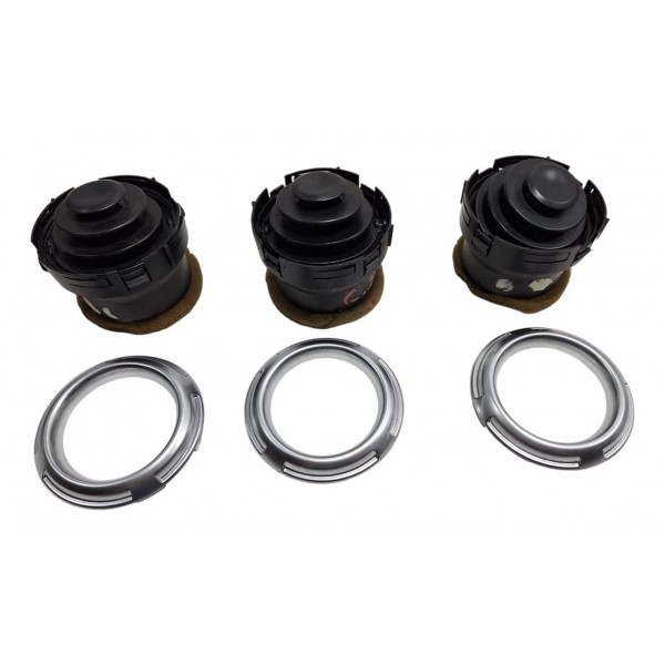 Kit Difusor Ar Do Painel C/ Moldura Cromada C3 2013-17