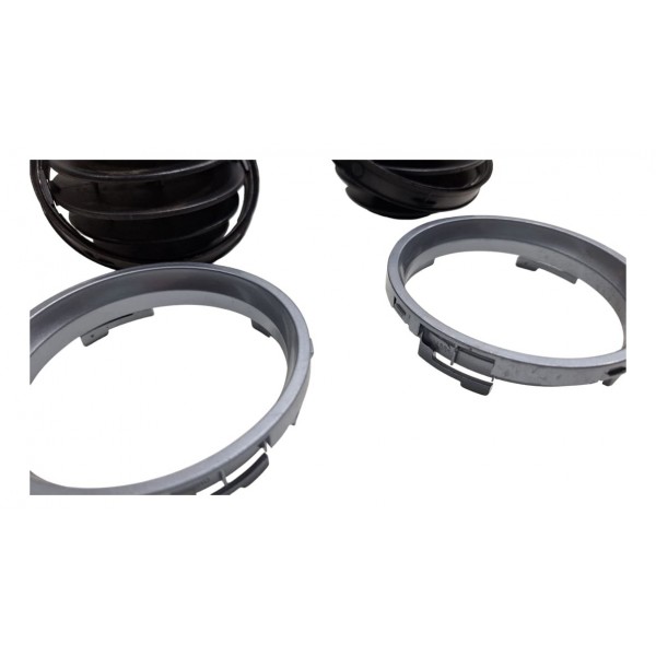 Kit Três Molduras Prata C/ Difusor De Ar Gol Parati G4 G5