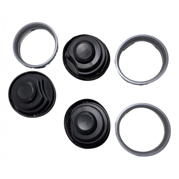 Kit Três Molduras Prata C/ Difusor De Ar Gol Parati G4 G5