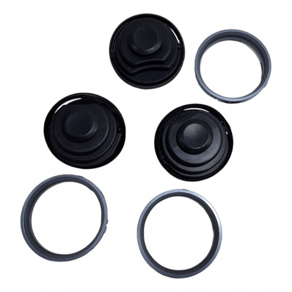 Kit Três Molduras Prata C/ Difusor De Ar Gol Parati G4 G5