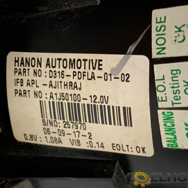 Motor Ventilador Interno Kwid Life 1.0 3cc 2018 (513)